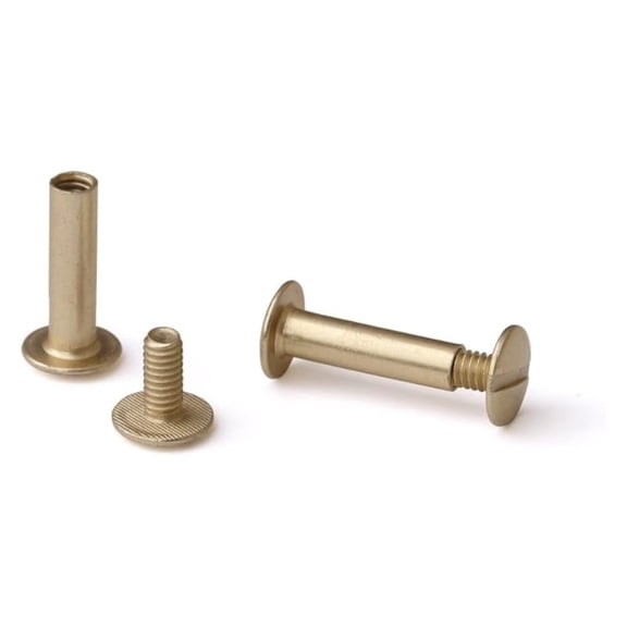 TRUBIND Screw Posts & Screws - 3/16" Diameter, 3/4" Length - Antique Brass - 100 Sets for Scrapbooks, Albums, Binders - Document & Book Binding Fasteners