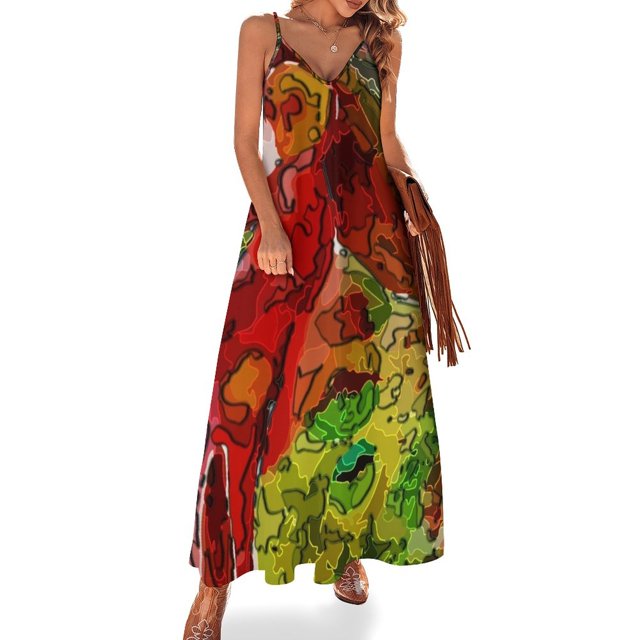 Vestido sin mangas de niebla y sombra Vestido de mujer Vestido de verano Mujer 2024 Ropa de moda femenina