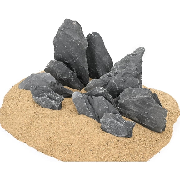 Natural Slate Stone Rocks for Aquariums, Aquascaping, Terrariums, Reptile Enclosures, Paludariums, and Gardens