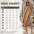 thumbnail image 2 of HELLHERO Geometric Stripes Round Neck Sleeveless Dresses, Side Pockets Sleeveless Sundress with Non Deform Asymmetric for Dating, 2 of 8
