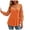 TSHIRT382-Orange, variant on Women Lace Patchwork Long Sleeve Top, Hollow Crochet Textured Flared Hem Casual Shirt Size XXL