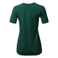 thumbnail image 3 of A2Y Women's Basic Solid Premium Cotton Short Sleeve Crew Neck T Shirt Tee Tops Huntergreen L, 3 of 6