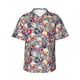 thumbnail image 1 of Balery music Skull record Retro Camisas hawaianas de manga corta para hombre, camisas playeras de corte holgado, camisas de vacaciones con botones,Large, 1 of 7