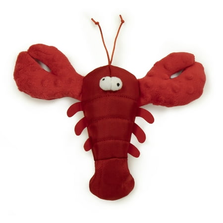 UPC: 0786306708627 | TrustyPup Tough  N Fun Lobster Durable Canvas & Bubble Plush Squeaker Dog Toy with Chew Guard Technology  Red  Medium