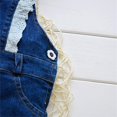 thumbnail image 6 of Splozh Girls Cute Wide Leg Flared Jeans Girls' Spring and Autumn Children's Denim Pants Children's Denim Baby Girl Pants Dark Blue,9-12 Months, 6 of 8