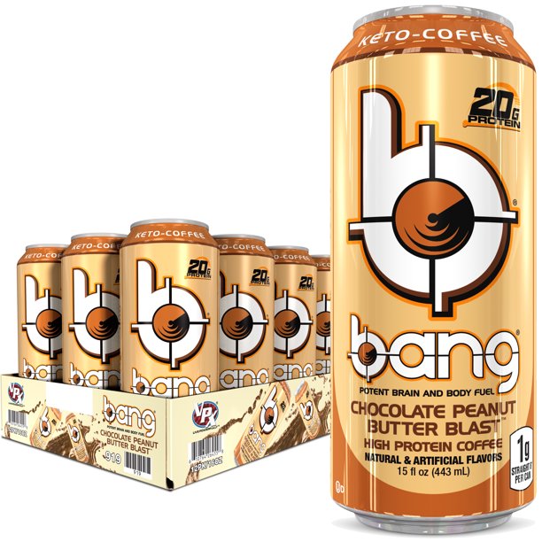 Bang Keto Coffee Chocolate Peanut Butter Blast High Protein Coffee, 15