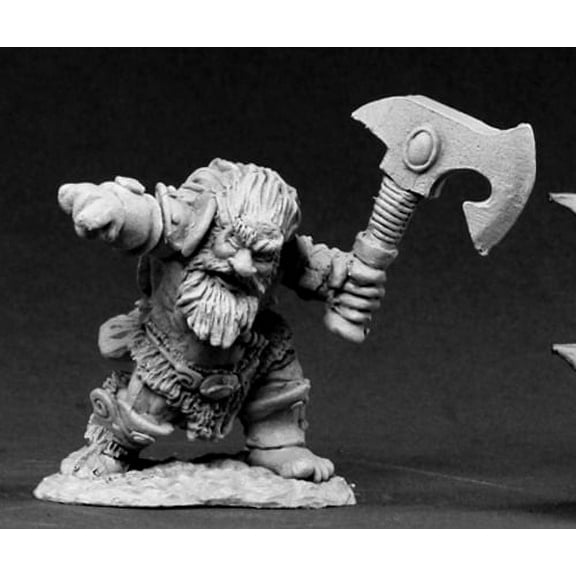 Reaper Miniatures Hulgrif, Dwarf Barbarian #03434 Dark Heaven Unpainted Metal