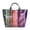 Style 4, variant on Retro Stripe Carrying Bag Fixed Length Shoulder Strap Lightweight (Coffee)