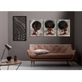 thumbnail image 3 of Retro African American Woman Wall Art Painting Pictures Black Girl Canvas Prints Wall Decor for Bedroom Living Room Bathroom Yoga Room Brown and Grey Poster Artwork Unframed, 3 of 6