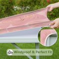 thumbnail image 6 of Pink Gold Marble Pattern Square Fitted Tablecloth with Elastic Edge,Square Table Cover,Washable Elastic Table Cover for Home Kitchen Party Decor 36"x36", 6 of 6
