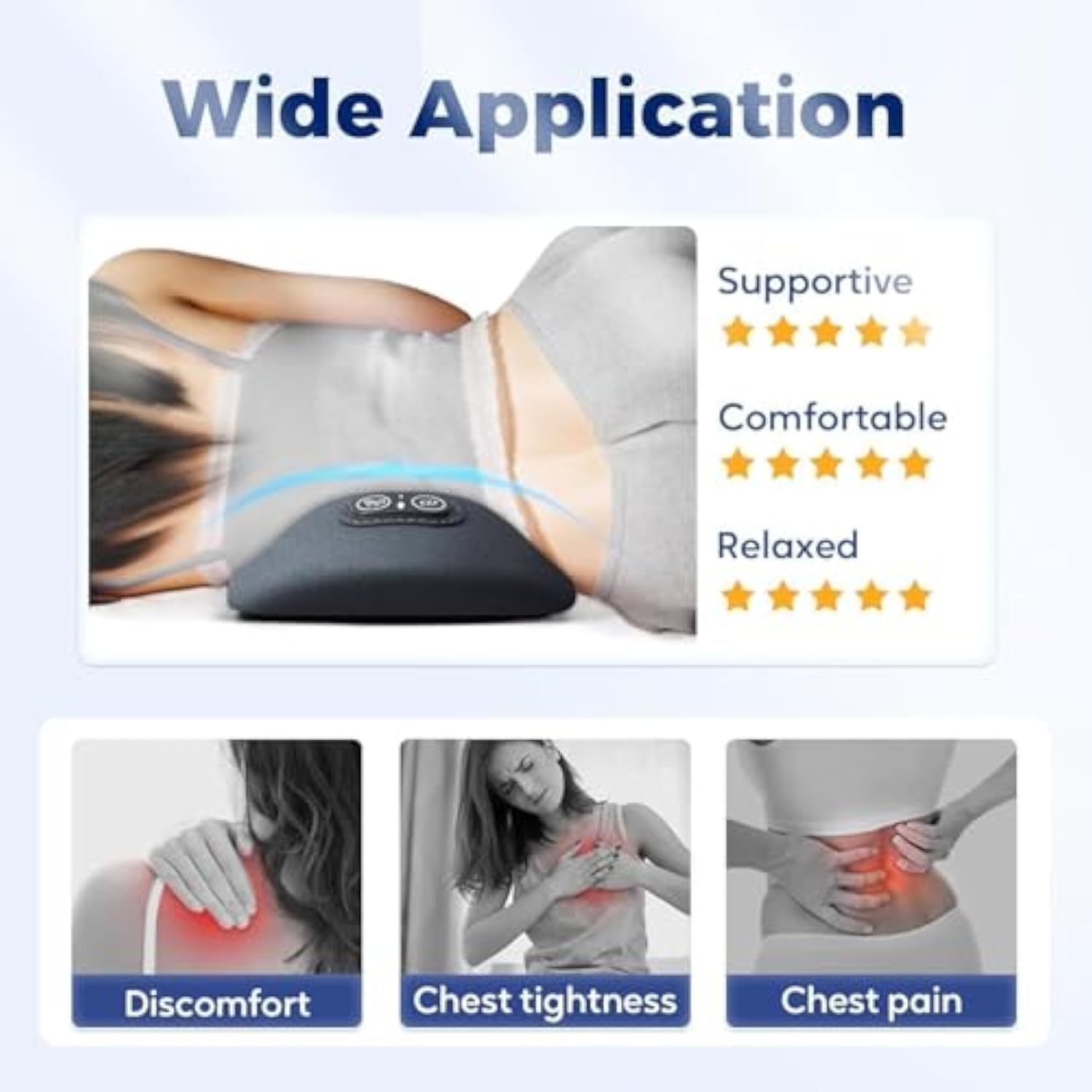 Triple Fusion Back Massager,Smoothspine Triple Fusion Back Massager,Smooth Spine 3 in 1 Neck Shoulder Backs Massagers with Traction Vibration & Heat (Space grey)