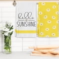 thumbnail image 6 of Hello Sunshine Kitchen Towels Summer Yellow Daisy Dish Towel 18 x 26 Inch for Seasonal Decoration Kitchen Bathroom Party Home Decorations Set of 2, 6 of 6