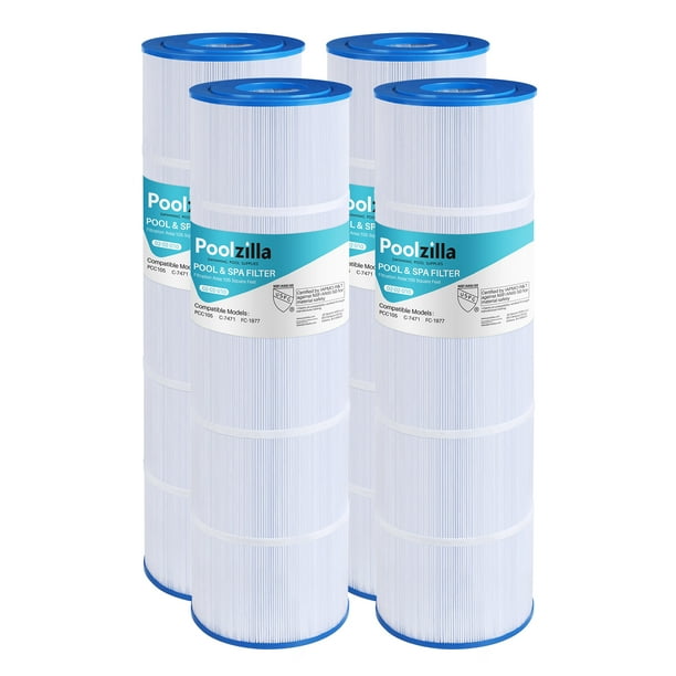 Poolzilla 4 Pack Pool Filter Cartridge Replacement for PCC105, Filbur