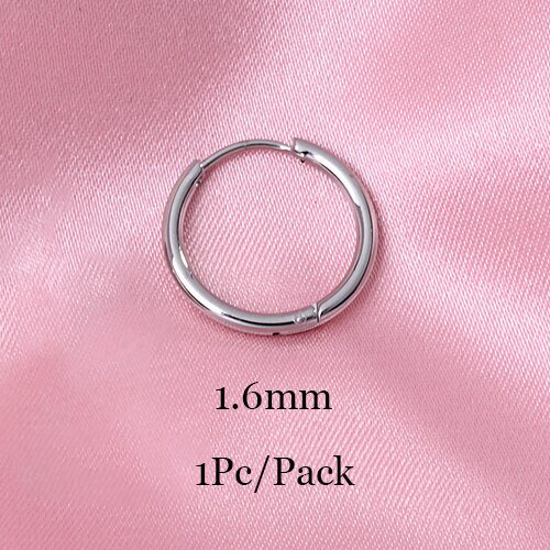 6/8/10/12mm pequeños coreanos pequeños de acero inoxidable redondos Mini pequeños buenos pendientes de aro Huggie para mujeres cartílago Piercing anillo de bucle Tan Jianjun unisex
