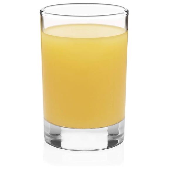 JaLuayh Heavy Base Juice Glass (Set of 4), 5.5 oz, Clear