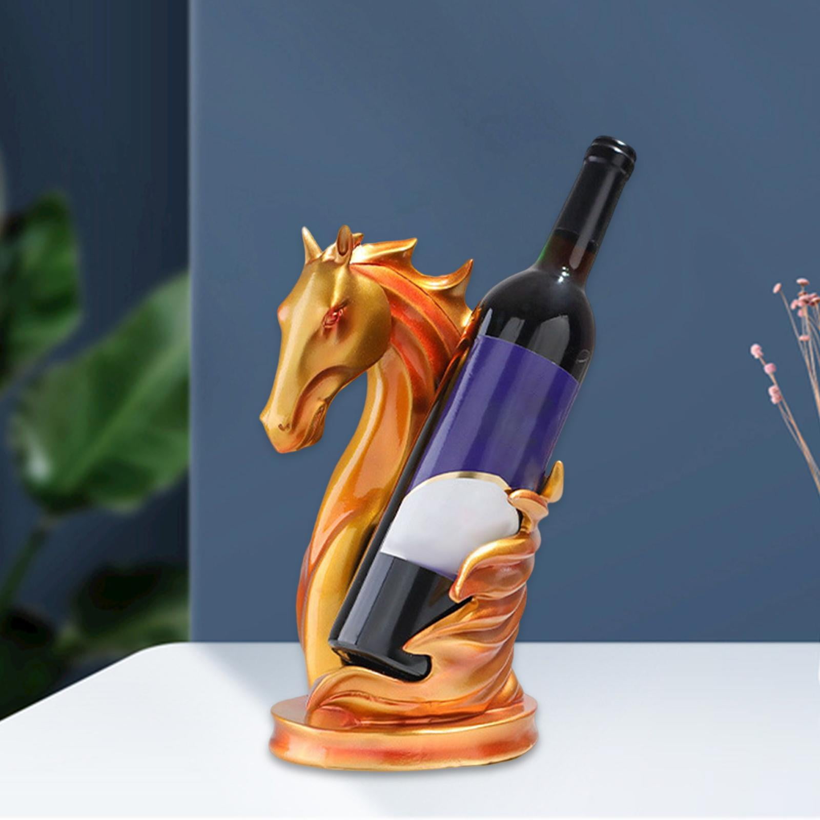 Bottle Holder Horse Figurine Horse Head Statue Display Shelf for Party