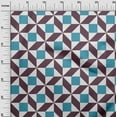 thumbnail image 2 of oneOone Silk Tabby Fabric Triangle|Parallelogram & Square Geometric Print Fabric By The Yard 42 Inch Wide, 2 of 4