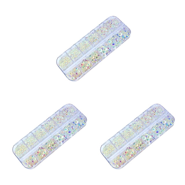 Minnieouse Nail Pixie Beads Glass Flatback Round Crystal Rhinestones Gravel Stone Suministros de bricolaje confiables Usos versátiles para Type4 NO4