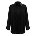 thumbnail image 4 of Clearance Sales Super Soft Wrinkle Free Button Down Shirts for Women Formal Work Dress Blouses Tops Womens Button Down Shirts Boyfriend Long Sleeve Oversized Blouses Tops, 4 of 5
