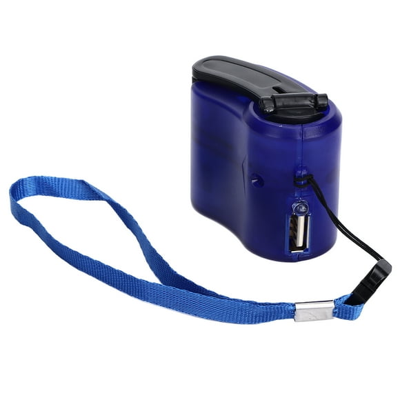 Chargeur de Téléphone à Manivelle USB, Chargeur USB Portable Léger DC5.5V 600mA pour la Randonnée pour le Camping Bleu