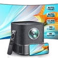thumbnail image 2 of Mini Projector 1080P Portable Projector, Compatible with iOS/Android/ Windows/TV/USB, Black, 2 of 6