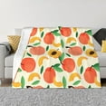 thumbnail image 1 of XMXT Throw Blanket, Colorful Peach Print Machine Washable Blankets for Sofa, 40 x 30 inches, 1 of 9