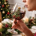 thumbnail image 7 of Christmas 3D Wine Glass Collection Gift Box Set, Decorative Raised Christmas Wine Glass with Snowflake Stem, Santa Tree Wreath Snowman Reindeer Holiday Drinkware and Table Decor, 7 of 7