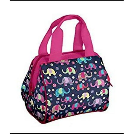 Fit Fresh Riley Insulated Lunch Bag Navy Elephant