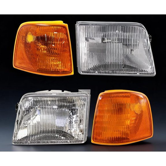 Brighten your drive: High-Performance Headlight Set for 1993 Ford Ranger - Enhanced Clarity and Visibility