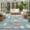 Blue, variant on Rainbow Hot Air Balloon Washable Small Entryway Area Rugs 2'x3', Dreamy Sunset Sky Pink Clouds Washable Throw Rug Non-Slip Sturdy Edge Binding Carpet for Front Door Floor Room Entry