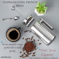 thumbnail image 2 of Stainless Steel French Press Coffee Maker 26 Oz 770 ml, Double Wall Insulated French Press Stainless Steel, Easy Clean Tea Brewer, Easy Press Durable Metal Coffee Press, 2 of 4