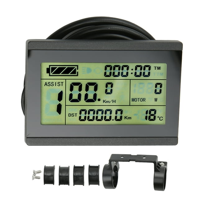72V KunTeng KT-LCD3 Electric Bike LCD Display with SM Connector - Smart Power Monitor, Backlit Screen for Night Riding, Multi-Data Tracking (Speed, Mileage, Battery Status, Motor Temp) & Customizable