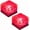 Red, variant on Solar Ice Glass Light,2 Packs Solar Powered Garden Lights, Waterproof IP68 Outdoor Table & Path Lights, Decorative Ice Cube for Yard