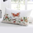 thumbnail image 5 of Rustic Flowers Butterfly Throw Pillow Cover 16 x 24 Inch Decorative Pillow Cover Spring Botanical Floral Lumbar Pillowcase Seasonal Rectangle Cushion Case for Couch Sofa Bed Living Room, 5 of 7