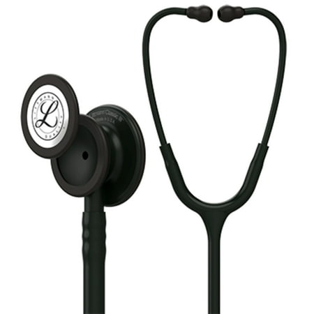 3M Littmann Classic III Stethoscope, Black Edition Chestpiece, Black Tube, 27 inch,