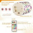 thumbnail image 5 of Yayeee Flameless Candles with Remote Flickering Battery Operated Multi Color Changing, Beige Retro Pattern, 5 of 7