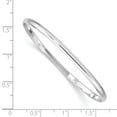 thumbnail image 3 of White Sterling Silver bracelet Bangle 3 mm Rhod. Plated Polished Slip-on Child's, 3 of 3