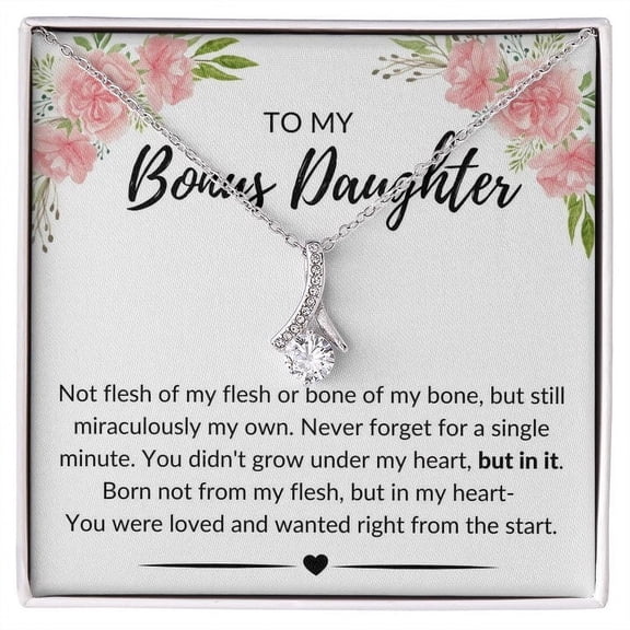 To My Bonus Daughter | Alluring Beauty Necklace Standard Box