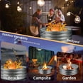 thumbnail image 3 of Round Galvanized Fire Pit Ring/Fire Ring - Foldable and Perfect for Outdoor Gatherings and Campfires in The Yard/Garden/Park/Beach, 3 of 10