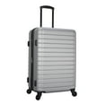 thumbnail image 2 of Protege Vacationer 24-Inch Checked Expandable Hardside Luggage With 360-Spinner Wheels and Divider Pockets, Silver, 2 of 14