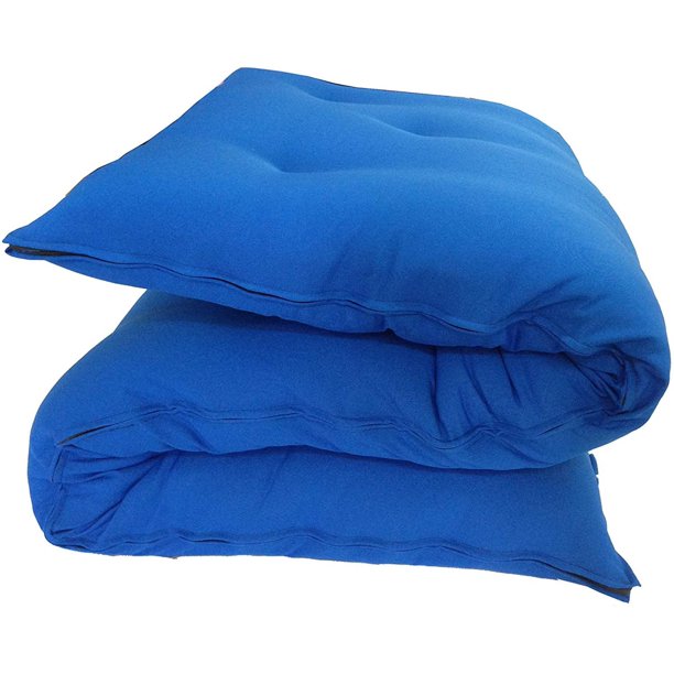 D&D Futon Furniture Royal Blue Traditional Japanese Floor Rolling Futon
