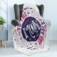 thumbnail image 4 of I Love You Soft Flannel Fleece Throw Blanket, Colorful Love with Fun Forms Comet Rain Storm Clouds Volcano Theme, Cozy Plush for Indoor and Outdoor Use, 60" x 80", Pink Violet Purple, by Ambesonne, 4 of 5