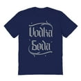thumbnail image 1 of Vodka Soda Humor Graphic Navy Men's Cotton T-Shirt, 1 of 1