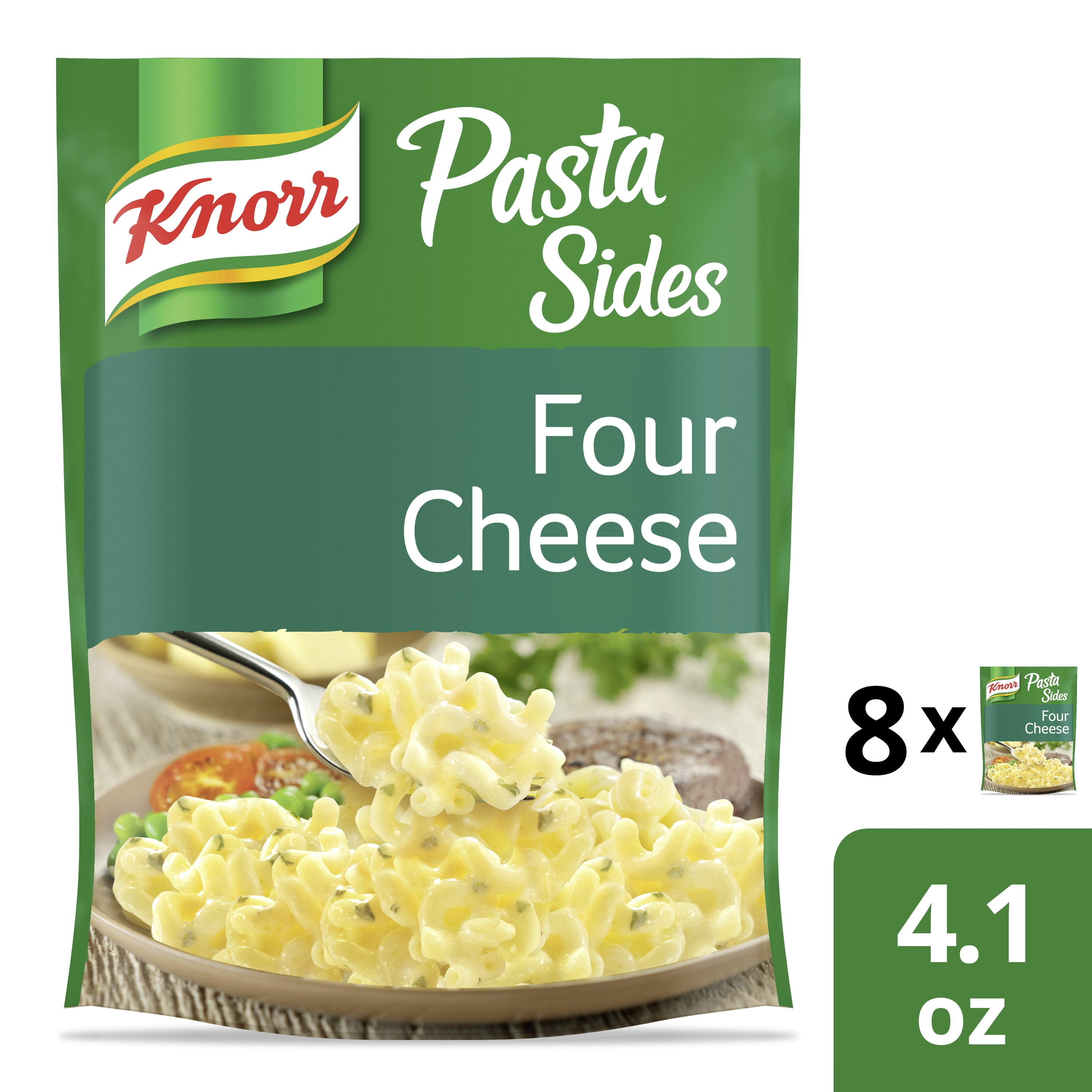 Knorr Pasta Sides Dish Four Cheese, Cooks in 7 Minutes, 4.1 oz, 8 Count
