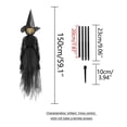 thumbnail image 3 of Lwlmwt Halloween Witch Decorations Outdoor - 5 FT Set of 3 Light Up Holding Hands Witches Stakes with Glowing Faces, Waterproof Life Size Scary Halloween Yard Decorations Indoor, 3 of 9