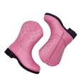 thumbnail image 4 of Kids Western Boots for Girls Boys Embroidered Square Toe Cowboy Boot Mid Calf Toddler Cowgirl Boot Side Zipper Shoes Little/Big Kid, 4 of 6