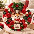 thumbnail image 6 of 3D Fabric Poke Wreath DIY Kit, Reindeer Wreath Making Kit for Beginner Crafters with Clear Guide, Easy Punch Needle Project for Holiday Craft Night and Handmade Gifting, 6 of 7