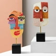 thumbnail image 2 of Estatua de resina con cara abstracta, escultura, figura de escritorio, gabinetes para el hogar y la oficina. Los 22x85x5cm, 2 of 4
