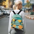 thumbnail image 7 of FORMRS Mini Backpack Purse for Women Travel Daypack Casual Shoulder Bag, Orange Glasses, 7 of 7