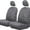 Gentleman Gray, variant on TOPCHANCES 2 Pack Knitting Car Seat Covers, Breathable Car Front Seat Covers with Headrest Covers (Metallic Gray)